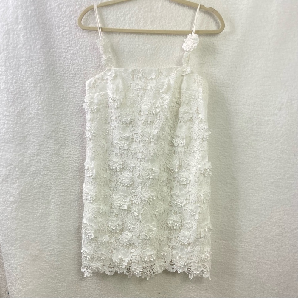 Zimmermann raie lace flower mini dress - ivory - Picture 2 of 15